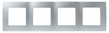Рамка 4-постовая Legrand Etika алюминий 672554