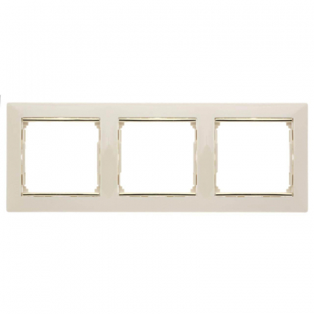 Рамка 3-постовая Legrand Valena слоновая кость/золотой штрих 774153