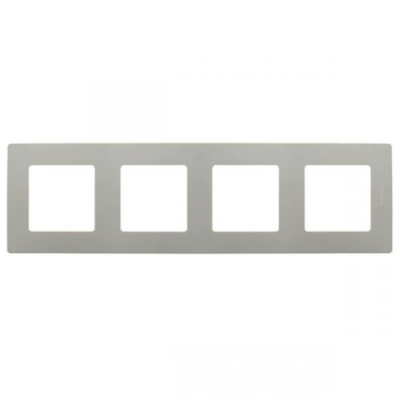 Рамка 4-постовая Legrand Etika светлая галька 672524