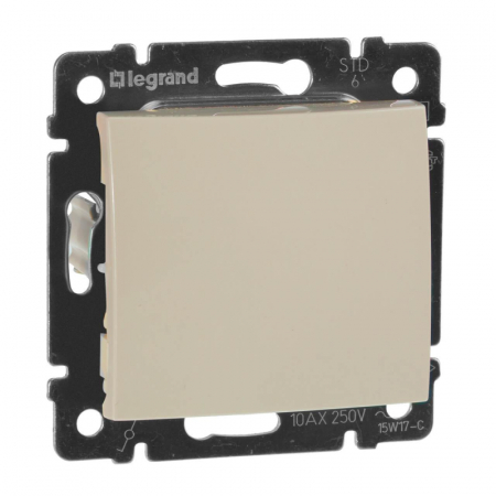 Переключатель одноклавишный проходной Legrand Valena 10A 250V cлоновая кость 774306