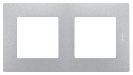 Рамка 2-постовая Legrand Etika алюминий 672552