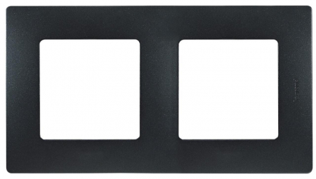 Рамка 2-постовая Legrand Etika антрацит 672582