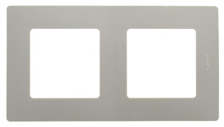 Рамка 2-постовая Legrand Etika светлая галька 672522