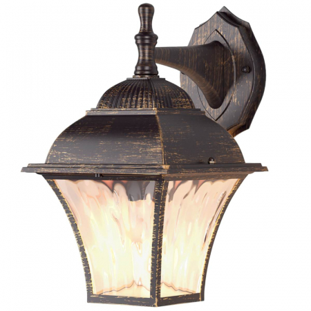 Уличный настенный cветильник Elektrostandard Apus D черное золото GL 1009D 4690389134128