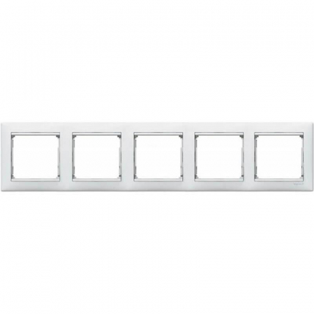 Рамка 5-постовая Legrand Valena белая 774455