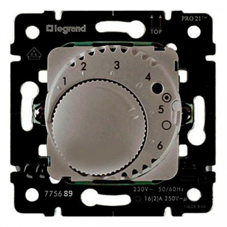 Термостат Legrand Galea Life теплых полов с НО контактом титановая 775690