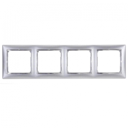 Рамка 4-постовая Legrand Valena алюминий матовый 770334