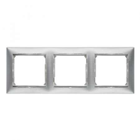 Рамка 3-постовая Legrand Valena алюминий матовый 770333