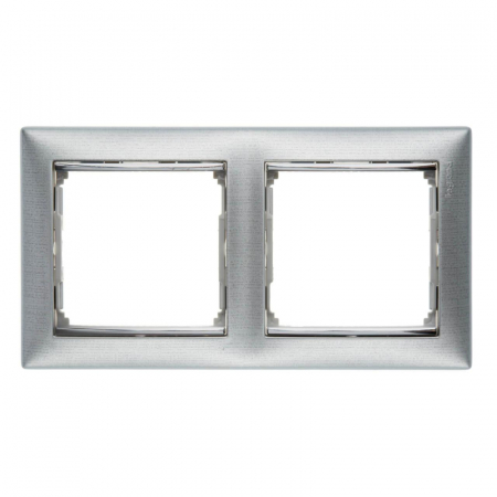 Рамка 2-постовая Legrand Valena алюминий матовый 770332