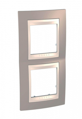Рамка 2-постовая вертикальная Schneider Electric Unica Хамелеон MGU6.004V.574