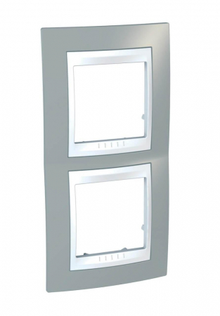 Рамка 2-постовая вертикальная Schneider Electric Unica Хамелеон MGU6.004V.865