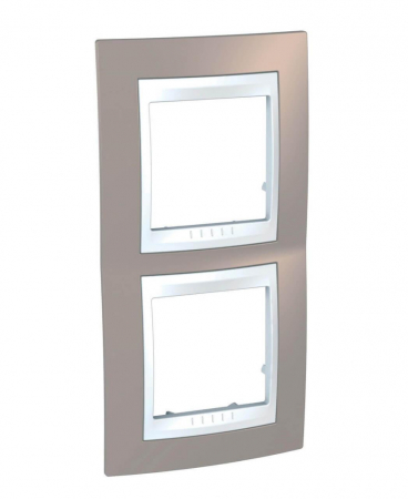 Рамка 2-постовая вертикальная Schneider Electric Unica Хамелеон MGU6.004V.874