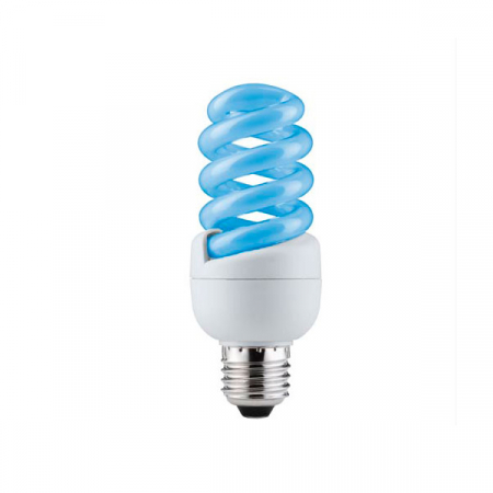 Лампа энергосберегающая Paulmann Е27 15W спираль синяя 88090