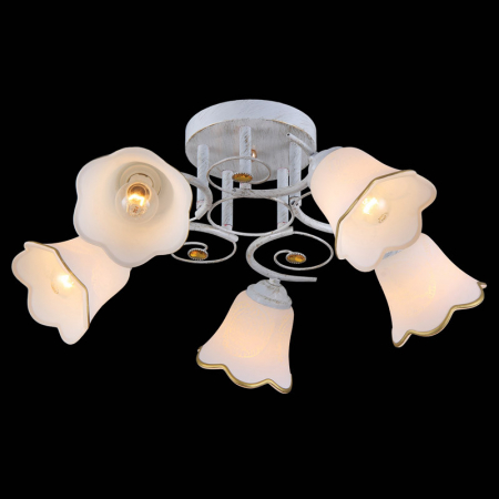 Люстра на штанге Natali Kovaltseva 11452/5C WHITE GOLD