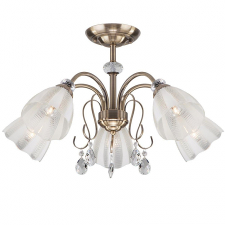 Люстра на штанге Eurosvet 30155/5 античная бронза