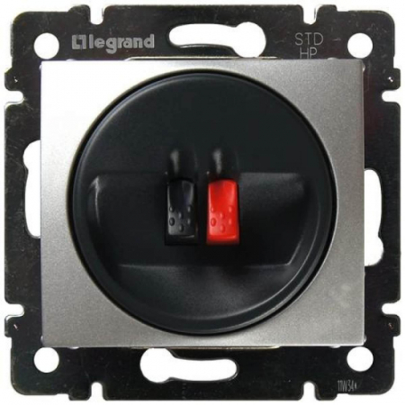 Розетка акустическая Legrand Valena алюминий 770223