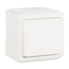 Выключатель одноклавишный кнопочный Legrand Quteo 6A 250V IP44 белый 782305