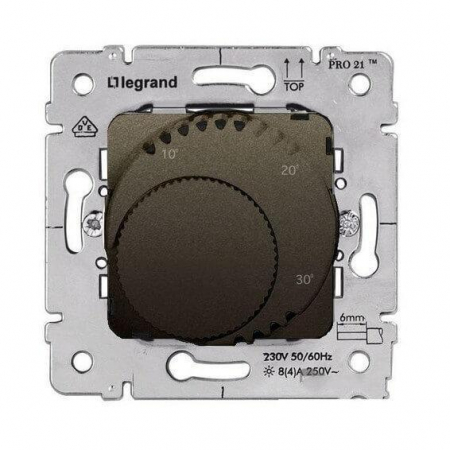 Термостат Legrand Galea Life с НЗ контактом темная бронза 775684