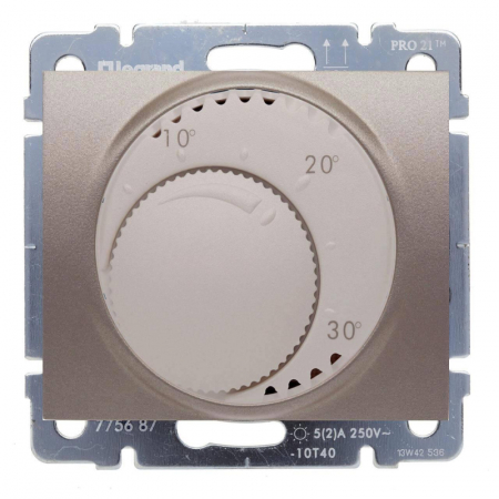 Термостат Legrand Galea Life с НЗ контактом титановая 775686