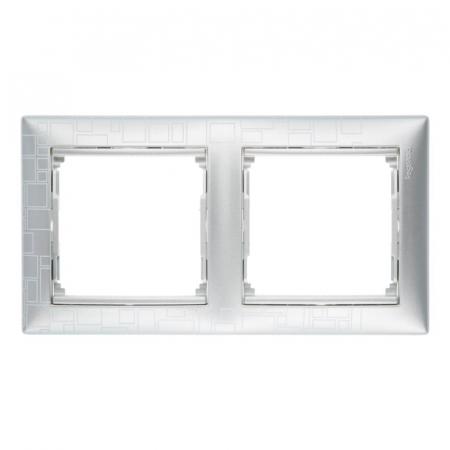 Рамка 2-постовая Legrand Valena алюминий модерн 770342