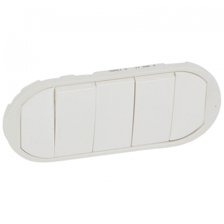 Лицевая панель Legrand Celiane выключателя пятиклавишного белая 068011