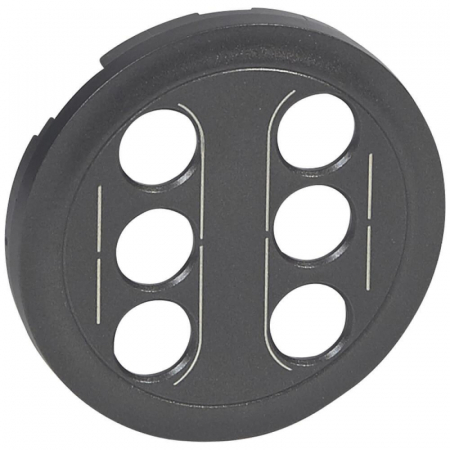 Лицевая панель Legrand Celiane розетки аудио/видео 2xRCA графит 067864