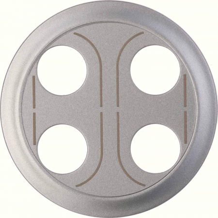 Лицевая панель Legrand Celiane розетки двойной Banana титановая 068532