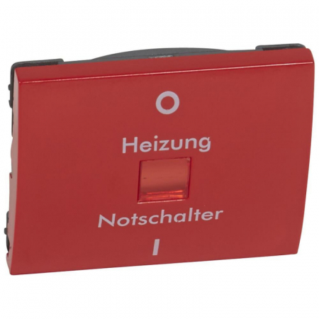 Лицевая панель Legrand Galea Life выключателя двухполюсного с подсветкой красная 771018