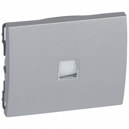 Лицевая панель Legrand Galea Life выключателя с подсветкой алюминий 771311