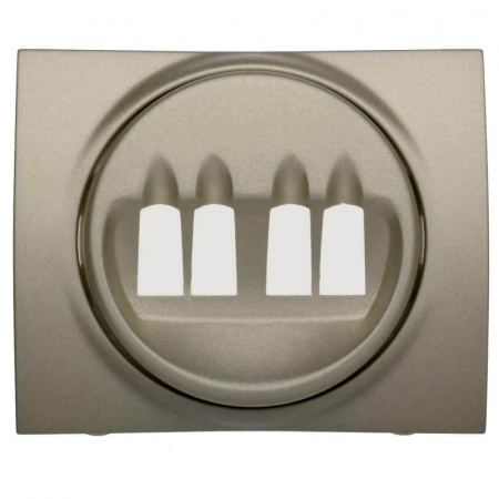 Лицевая панель Legrand Galea Life двойной розетки акустических систем титановая 771425