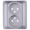Лицевая панель Legrand Galea Life розетки 2х2К французский стандарт алюминий 771335