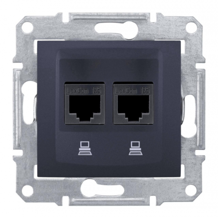 Розетка компьютерная 2хRJ45 Schneider Electric Sedna STP SDN4600170