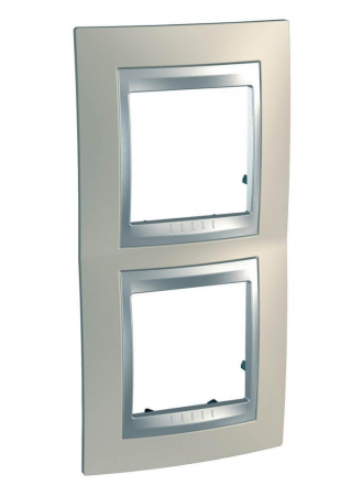 Рамка 2-постовая вертикальная Schneider Electric Unica Top MGU66.004V.095