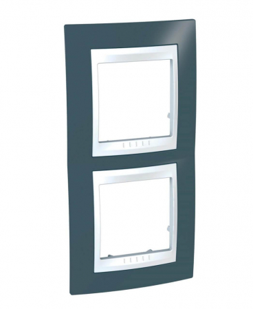 Рамка 2-постовая вертикальная Schneider Electric Unica Хамелеон MGU6.004V.877