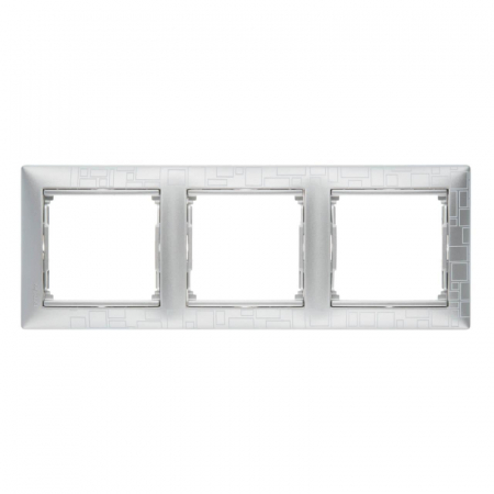 Рамка 3-постовая Legrand Valena алюминий модерн 770343