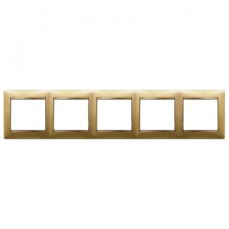 Рамка 5-постовая Legrand Valena матовое золото 770305
