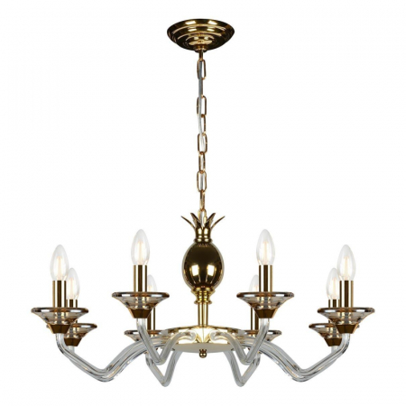 Подвесная люстра iLamp Flo YT2049-8 GD+Cear