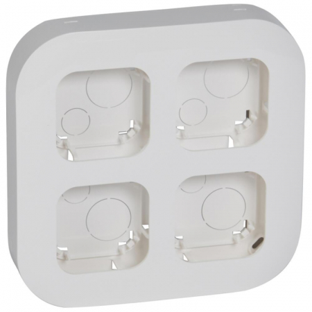 Блок установочный 4-постовый Legrand Quteo для накладного монтажа белый 782294