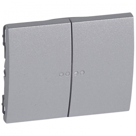 Клавиша Legrand Galea Life выключателя двойная с индикацией алюминий 771379