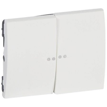 Клавиша Legrand Galea Life выключателя двойная с индикацией белая 771079