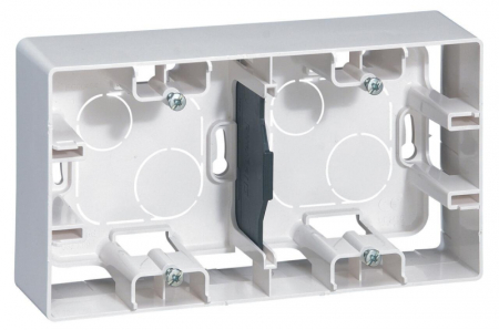 Коробка для накладного монтажа 2-постовая Legrand Etika белая 672530