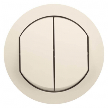 Лицевая панель Legrand Celiane выключателя двухклавишного слоновая кость 067822