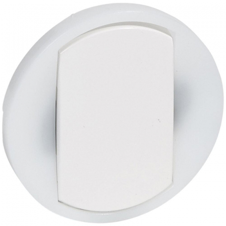 Лицевая панель Legrand Celiane выключателя одноклавишного с контурной подсветкой белая 065004