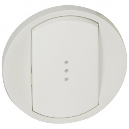 Лицевая панель Legrand Celiane выключателя одноклавишного с подсветкой белая 068003