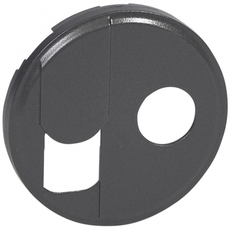 Лицевая панель Legrand Celiane розетки RJ45+ТV тип F графит 067939