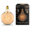 Лампа светодиодная филаментная Gauss E27 2,5W 2000K шар золотой 176802003