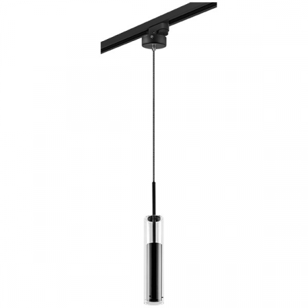 Трековый светильник Lightstar Track 1 black L1T756017 (756017+592007)