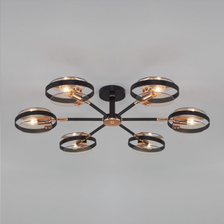 Потолочный светильник Eurosvet Gallo 70121/6 черный Smart a052341