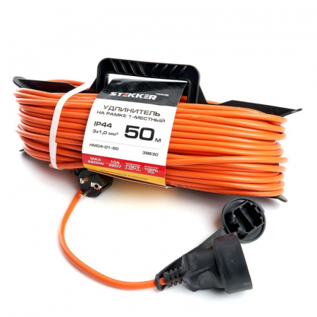 Удлинитель-шнур на рамке 1-местный Feron HM02-01-50 39630