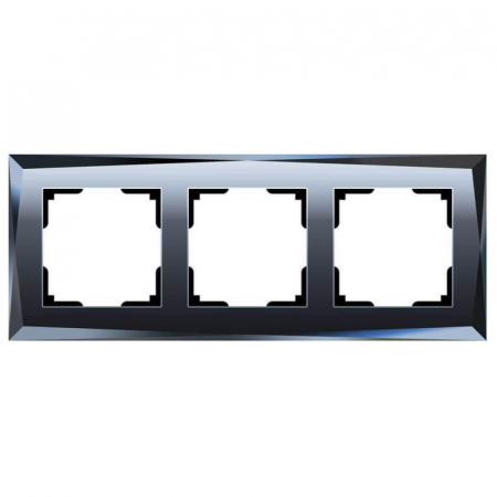 Рамка Werkel Diamant на 3 поста черный W0031208 4690389172762